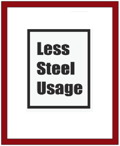 Less Steel Usage